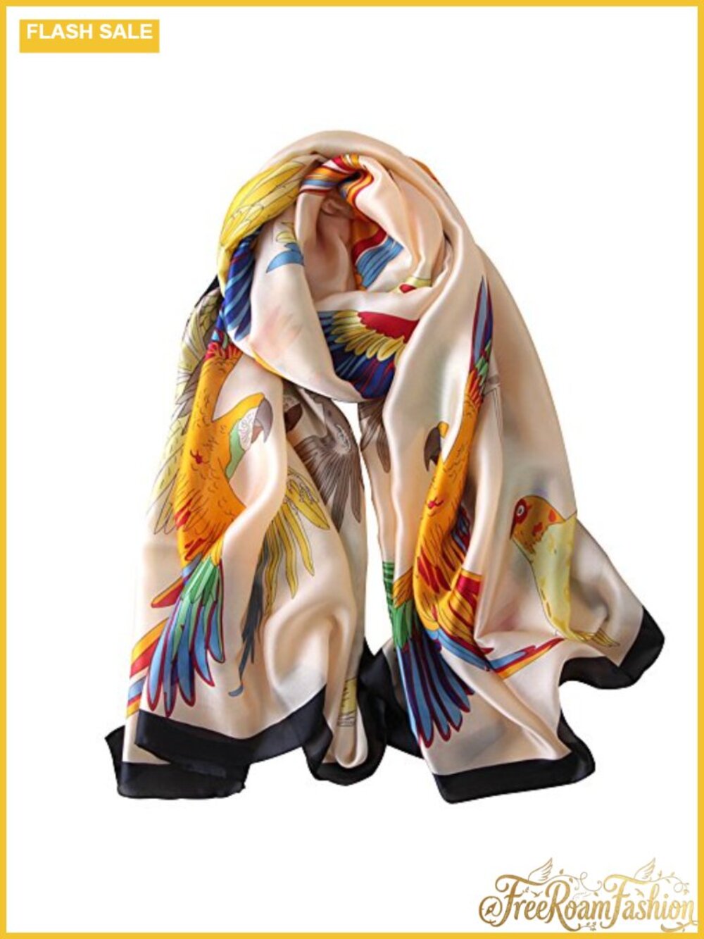100% Mulberry Silk Scarf Long Satin Lightweight Wrap